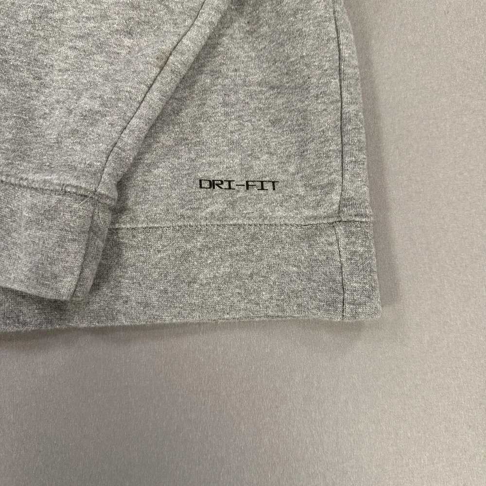Jordan Hoodie Mens Medium Gray‎ Dri-FIT Fleece Pullover Sweatshirt Jumpman Logo